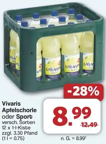 Famila Nord West Vivaris Apfelschorle oder Sport Angebot