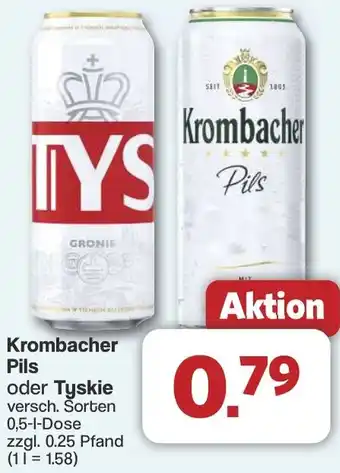 Famila Nord West Krombacher Pils oder Tyskie Angebot