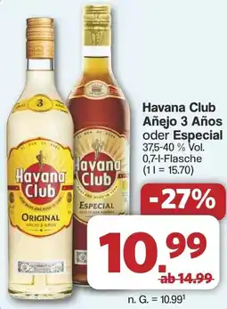 Famila Nord West Havana Club Añejo 3 Años oder Especial Angebot