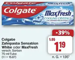 Famila Nord West Colgate Zahnpasta Sensation White oder MaxFresh Angebot