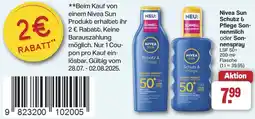 Famila Nord West Nivea Sun Schutz & Pflege Sonnenmilch oder Sonnenspray Angebot