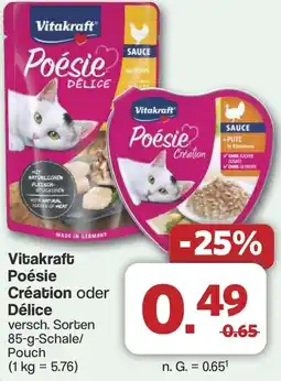 Famila Nord West Vitakraft Poésie Création oder Délice Angebot
