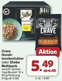 Famila Nord West Crave Hundetrockenfutter oder Sheba Multipack Angebot