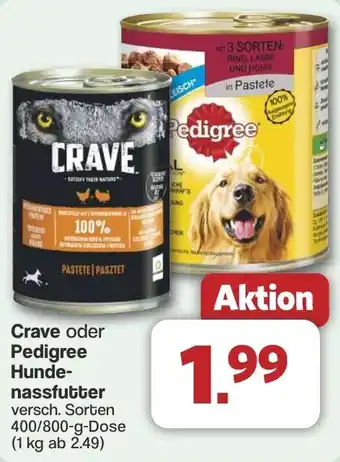 Famila Nord West Crave oder Pedigree Hundenassfutter Angebot
