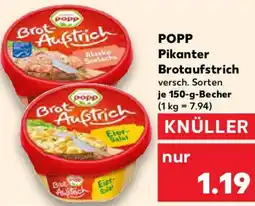 Kaufland POPP Pikanter Brotaufstrich Angebot