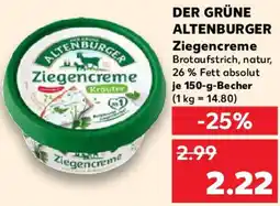 Kaufland DER GRÜNE ALTENBURGER Ziegencreme Angebot