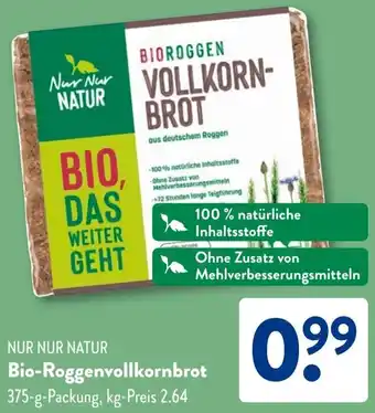 Aldi Süd NUR NUR NATUR Bio-Roggenvollkornbrot Angebot