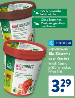 Aldi Süd NUR NUR NATUR Bio-Eiscreme oder Sorbet Angebot