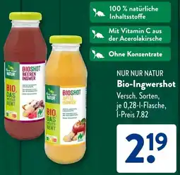 Aldi Süd NUR NUR NATUR Bio-Ingwershot Angebot