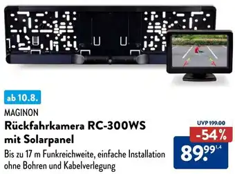 Aldi Süd MAGINON Rückfahrkamera RC-300WS mit Solarpanel Angebot