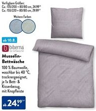 Aldi Süd biberna Musselin Bettwäsche Angebot