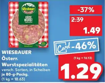Kaufland WIESBAUER Österr. Wurstspezialitäten Angebot