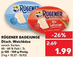 Kaufland RÜGENER BADEJUNGE Dtsch. Weichkäse Angebot