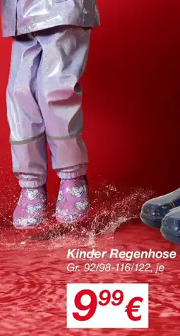 KiK Kinder Regenhose Angebot
