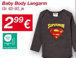 KiK Baby Body Langarm Angebot