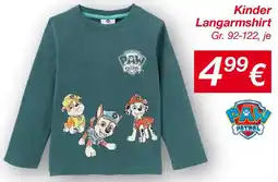 KiK PAW PATROL Kinder Langarmshirt Angebot