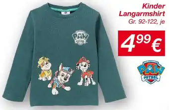KiK PAW PATROL Kinder Langarmshirt Angebot