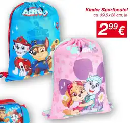 KiK PAW PATROL Kinder Sportbeutel Angebot