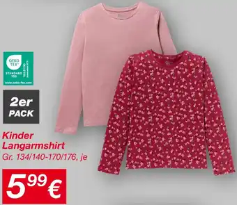 KiK Kinder Langarmshirt Angebot
