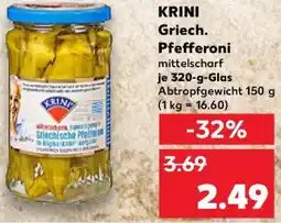 Kaufland KRINI Griech. Pfefferoni Angebot