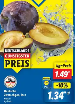 Lidl Deutsche Zwetschgen, lose Angebot