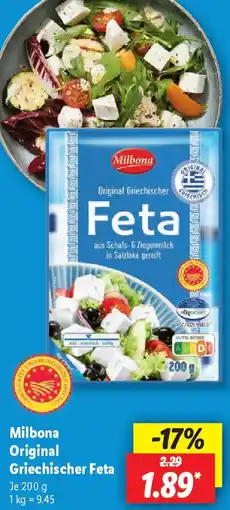 Lidl Milbona Original Griechischer Feta Angebot