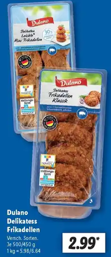 Lidl Dulano Delikatess Frikadellen Angebot