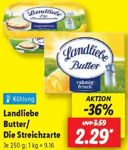 Lidl Landliebe Butter/ Die Streichzarte Angebot