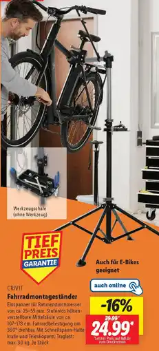 Lidl CRIVIT Fahrradmontageständer Angebot