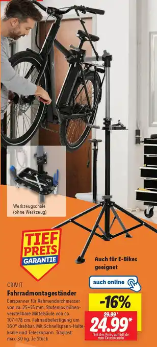 Lidl CRIVIT Fahrradmontageständer Angebot