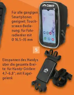 Lidl CRIVIT Fahrrad-Handytasche/ Motorrad-Handyhalterung Angebot
