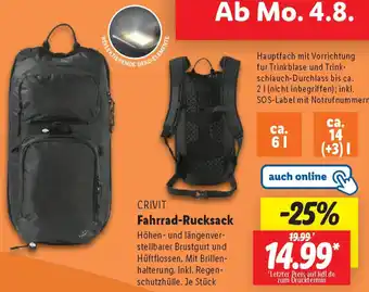 Lidl CRIVIT Fahrrad-Rucksack Angebot