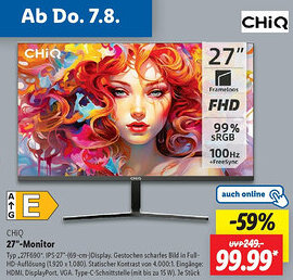 Lidl CHIQ 27"-Monitor Angebot