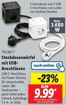 Lidl TRONIC Steckdosenwürfel mit USB Anschlüssen Angebot