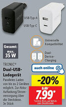 Lidl TRONIC Dual-USB Ladegerät Angebot