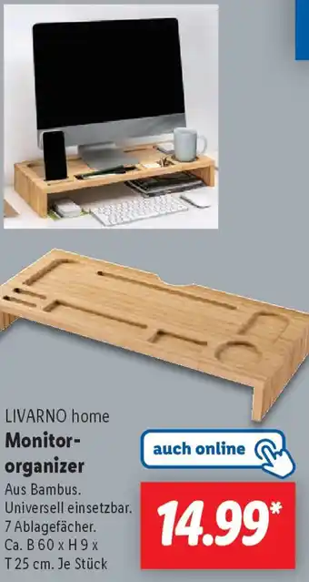 Lidl LIVARNO home Monitor-organizer Angebot