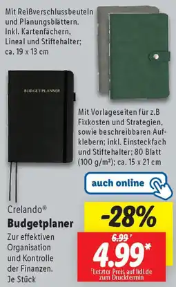 Lidl Crelando Budgetplaner Angebot