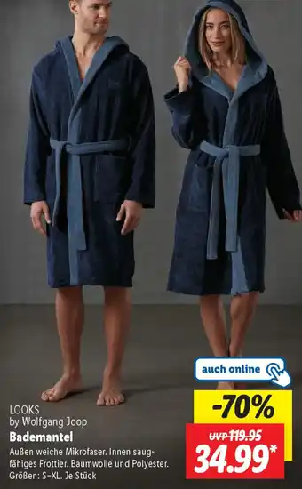 Lidl LOOKS by Wolfgang Joop Bademantel Angebot