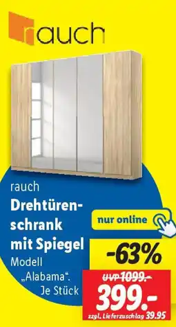 Lidl rauch Drehtürenschrank mit Spiegel Angebot