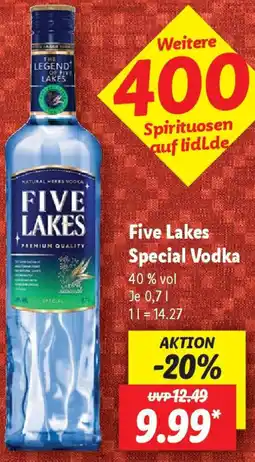 Lidl Five Lakes Special Vodka Angebot