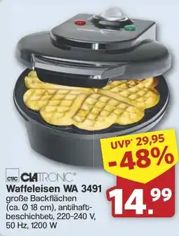 Famila Nord West Clatronic Waffeleisen WA 3491 Angebot