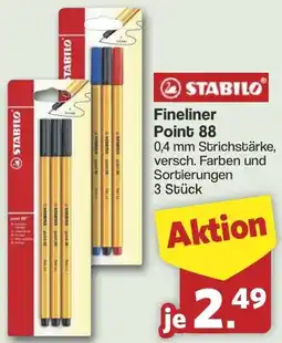 Famila Nord West STABILO Fineliner Point 88 Angebot