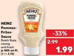Kaufland HEINZ Pommes Frites Sauce Angebot