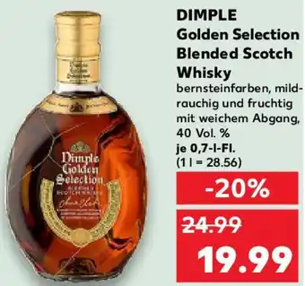 Kaufland DIMPLE Golden Selection Blended Scotch Whisky Angebot