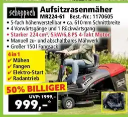 Norma Aufsitzrasenmäher MR224-61 Angebot