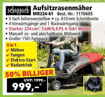 Norma Aufsitzrasenmäher MR224-61 Angebot