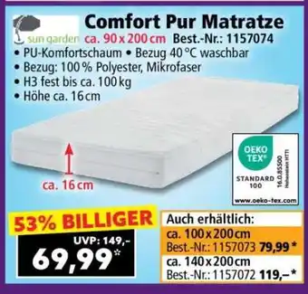 Norma Comfort Pur Matratze Angebot