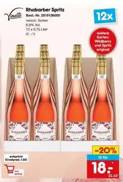 Netto Marken-Discount Rhabarber Spritz Angebot