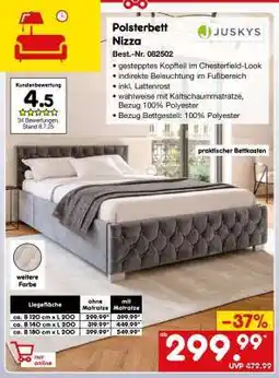 Netto Marken-Discount Polsterbett Nizza Angebot
