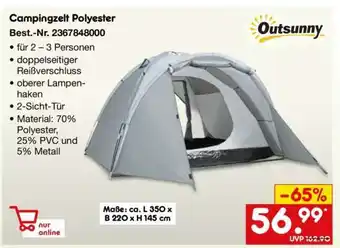 Netto Marken-Discount Campingzelt Polyester Angebot